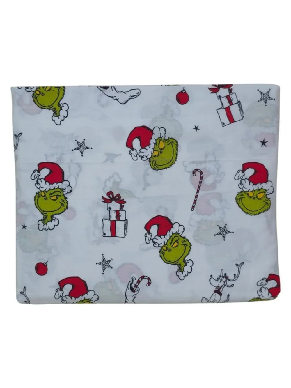 Dr. Seuss The Grinch Christmas Full Double Sheet Set 100% Cotton Holiday Bedding